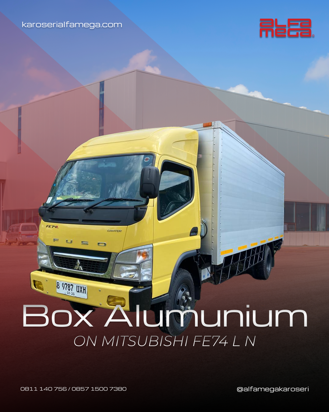 Box aluminium AME tampak samping