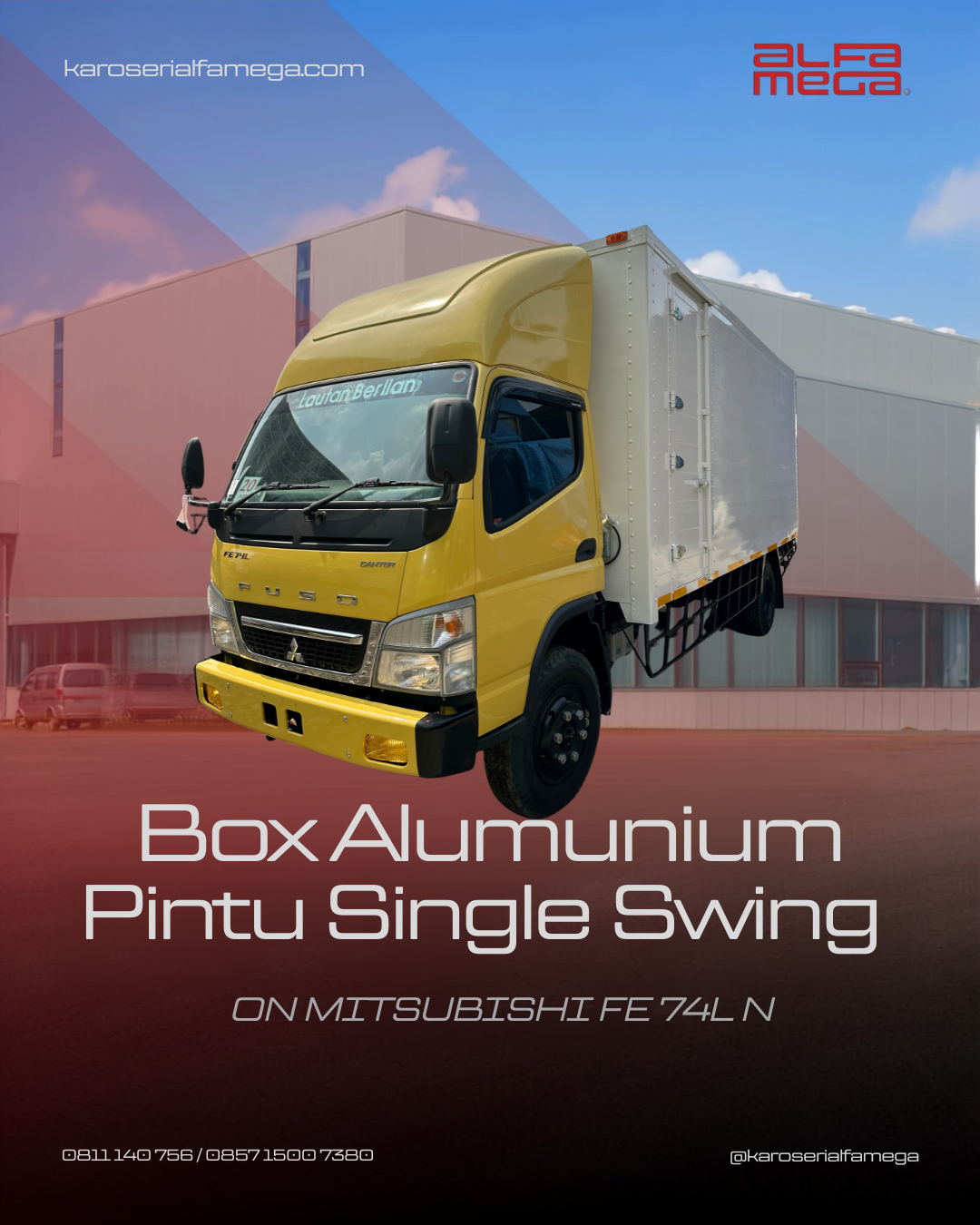 Galeri box aluminium AME tampak samping