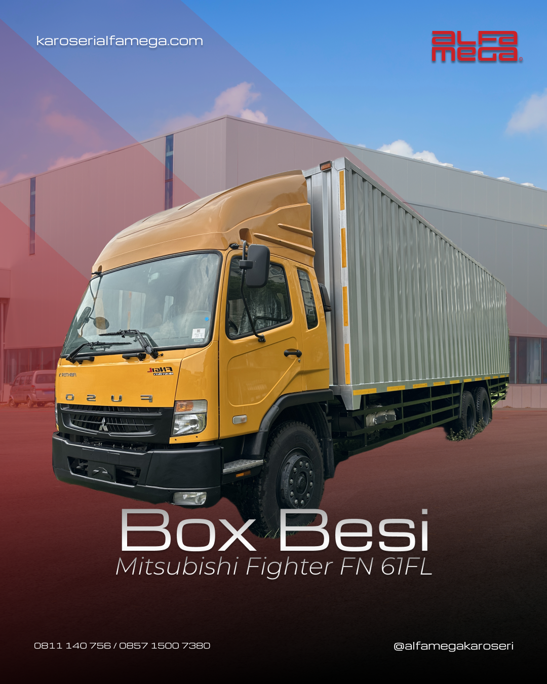 Box aluminium AME tampak samping
