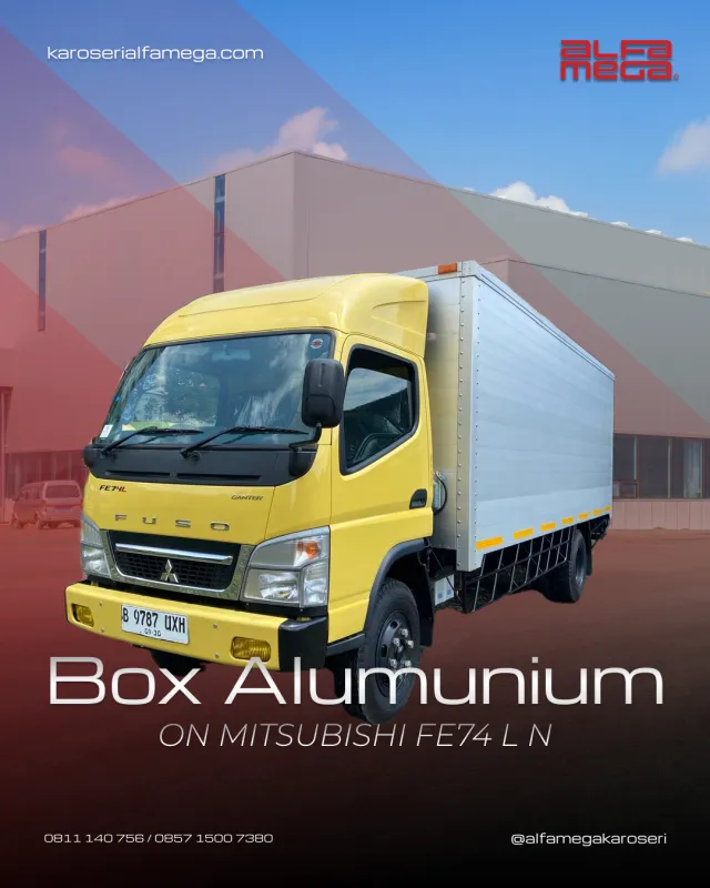 Karoseri box aluminium AME untuk distribusi di Jakarta