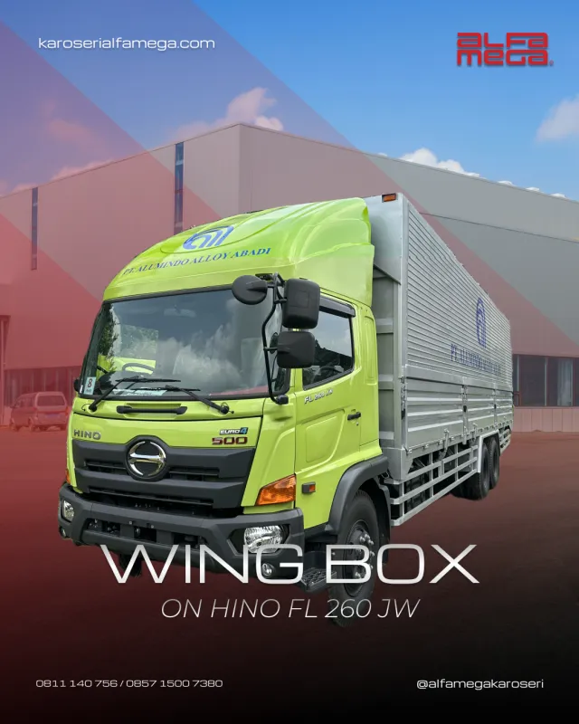 Karoseri wing box hidrolik AME untuk operasi dock-heavy
